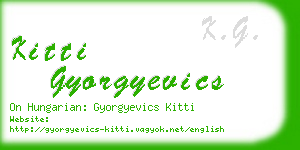 kitti gyorgyevics business card